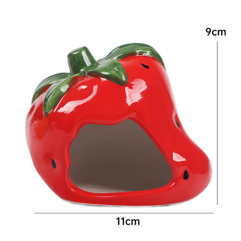 Small Animal Hideout Ceramic Hamster House Chinchilla Mini Hut Cave Cage Accessories for Dwarf Hamsters Gerbils and Hedgehog