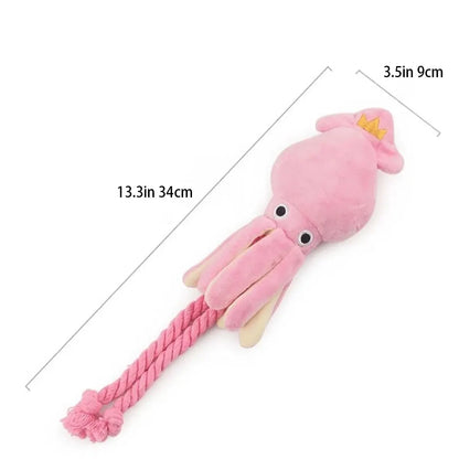 Supet Octopus Plush Rope Toy for Small Pets – Bite-Resistant, Fun and Interactive, Suitable for Indoor and Outdoor Play