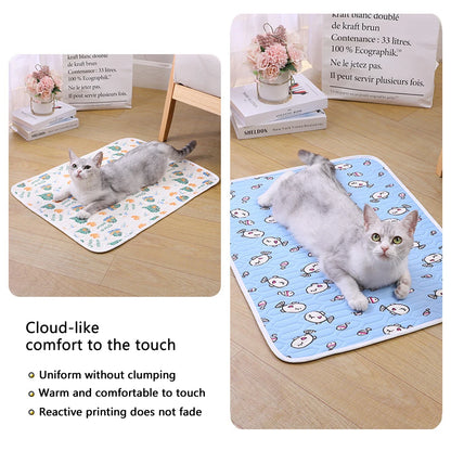 Dog Bed Cats Cooling Mat Latex Dampproof Pet Blankets Dog Sleeping Pad Non-slip House for Cats in Summer