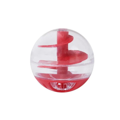Cat Spiral Ball Educational Toy – Resistant Bite, Dual-Use Food Dispenser for Training and Play, Fun Round Ball for Cats to Eat and Chase