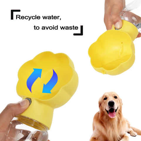 Portable Dog Water Bottle for Small Large Dogs Cats Leakproof Puppy 2 in 1 Water Food Container Chihuahua Bulldog Pet Supplies