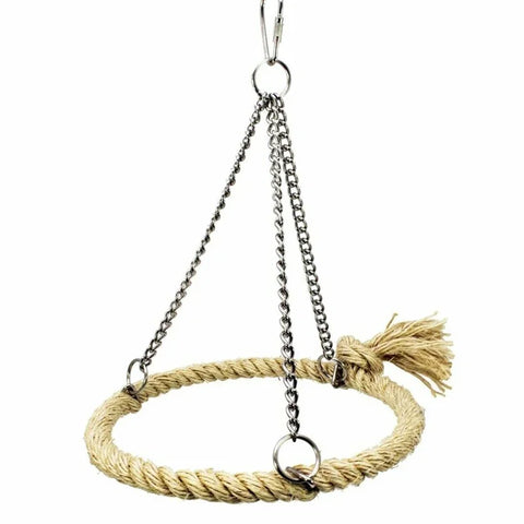 Bird Rope Ring Swing Toys Budgie Cockatiel Hanging Cage Hammock Perch Parrot Toy Bird Toy  Bird Accessories  Pet Toys