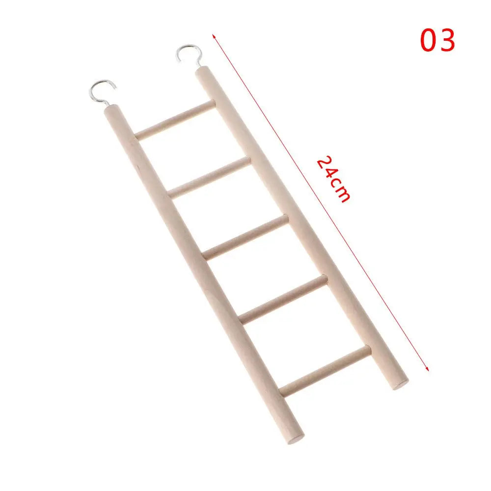 New Wooden Ladder Swing Scratcher Climbing Ladder Hamsters Parrot Toys Pet Supplies