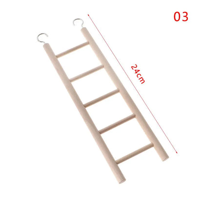 New Wooden Ladder Swing Scratcher Climbing Ladder Hamsters Parrot Toys Pet Supplies
