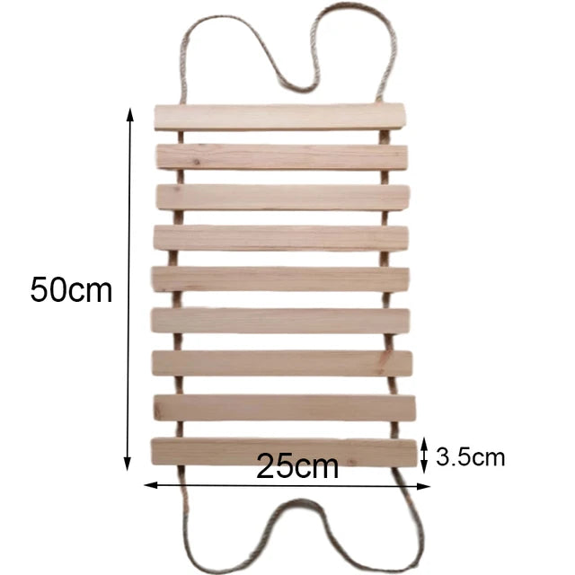 Toys Wall-mounted Activity Cat Wood Sisal Scratcher Climber Furniture Cat Bridge Rope Steps Kitten Ladder Kitten Post Wall