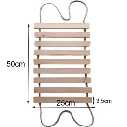 Toys Wall-mounted Activity Cat Wood Sisal Scratcher Climber Furniture Cat Bridge Rope Steps Kitten Ladder Kitten Post Wall