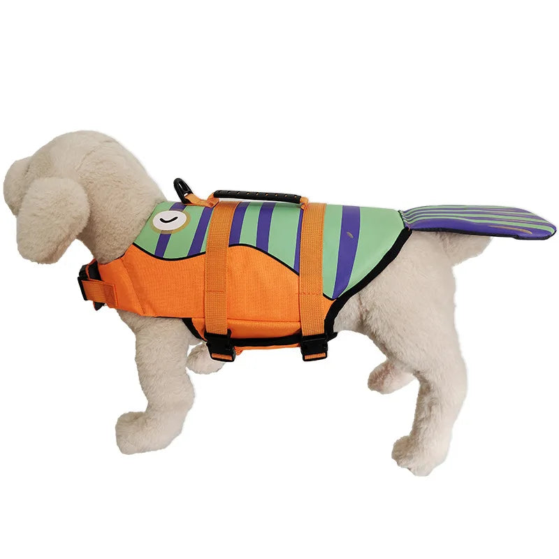 Pet Dog Life Jacket Enhanced Buoyancy Small Dogs Swimming Clothes Safety Vest with Handle for Medium Large Dog Surfing Costume