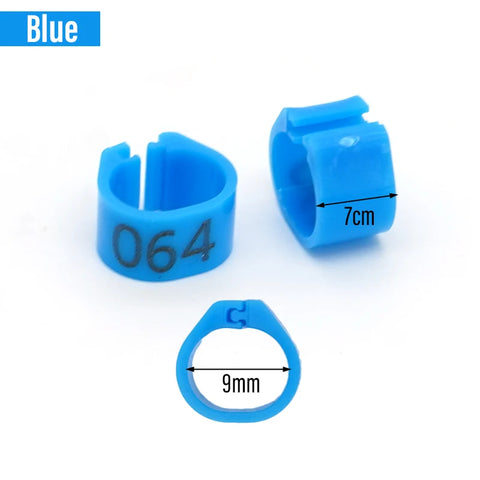 100Pcs New Pigeon Leg Rings Identify Dove Bands 9mm Plastic Parrot Clip Digital Foot Ring Pigeon Training Supply Bird Appliances