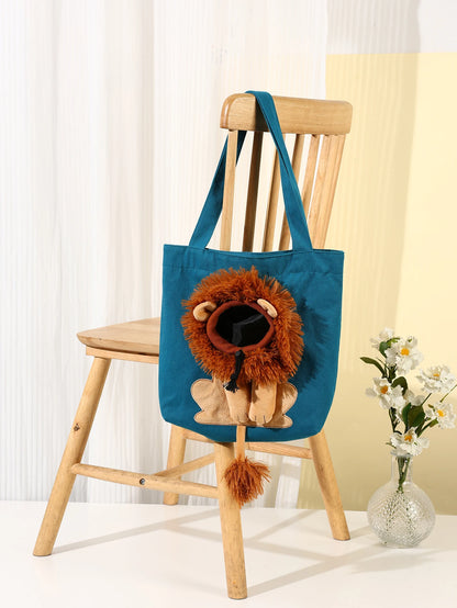 Waterproof Fabric Outdoor Cat Accessories Pet Travel Sling Carriers Handbag One Shoulder Canvas Pet Bag