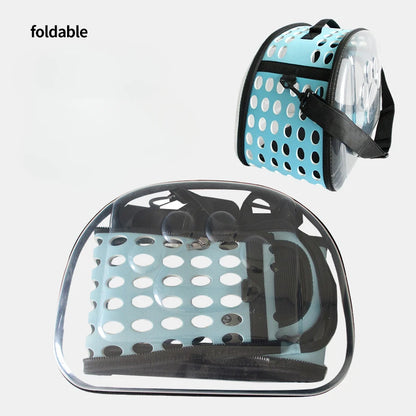 Transparent Pet Carrier Sling Bag for Cat Dog with Ventilation Foldable and Portable Large Capacity Cat Backpack Pet Carrier