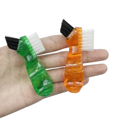 Mini Denture Cleaning Brush Toothbrushes Dual Heads False Teeth Brushes Rubber Handle Multi-Layered Bristles Dentures Toothbrush