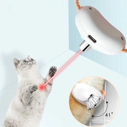 Laser Cat Collar Teasing Cat Electric USB Charging Kitten Automatic Cats Toy Smart Laser Teasing Cat Interactive cat Toy