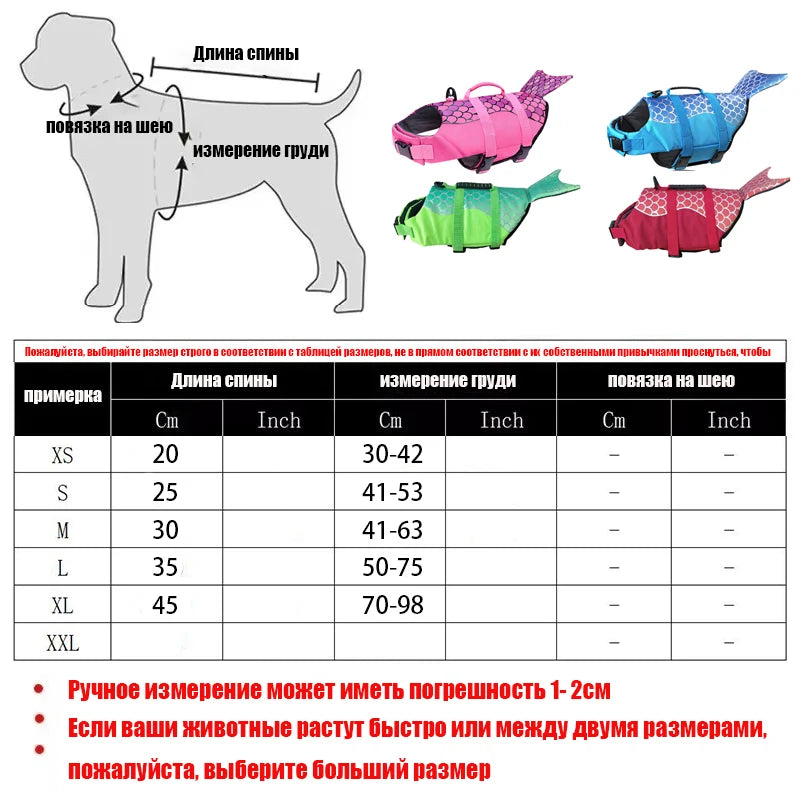 Pet Dog Life Jacket Enhanced Buoyancy Small Dogs Swimming Clothes Safety Vest with Handle for Medium Large Dog Surfing Costume