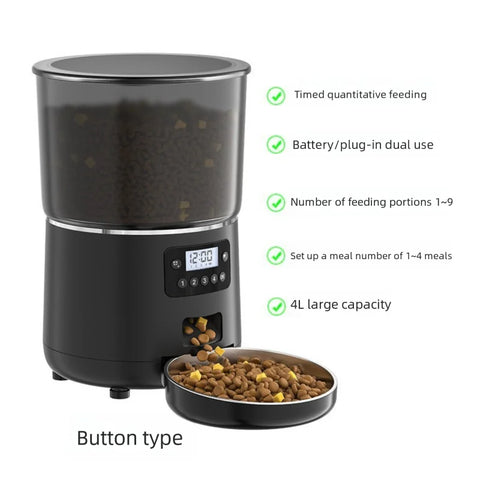 Cat Automatic Smart Feeder with WiFi Remote Camera 4L Large Capacity Puppy Pet Food Dispenser Feeder Accessories for Cat Dog