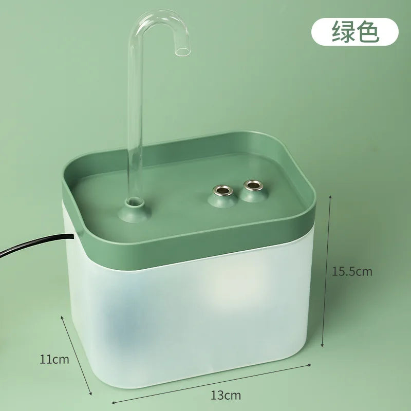 Ultra-Quiet Cat Water Fountain Filter Smart Automatic Pet Dog Water Dispenser & Burnout Prevention Pump1.5L Recirculate Filtrin