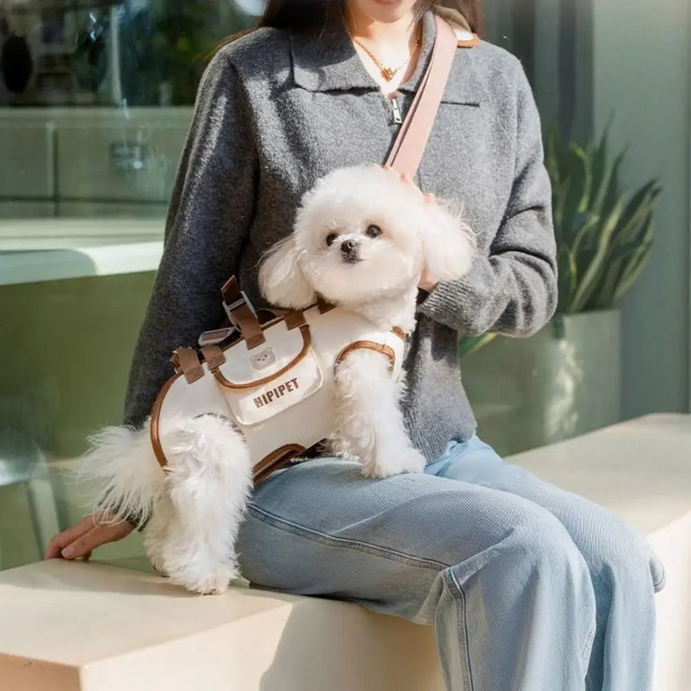 Multifunctional Double Shoulder Dog Carrier Backpack Adjustable Washable Pet Strap Artifact Breathable Dog Outing Bag For Pet