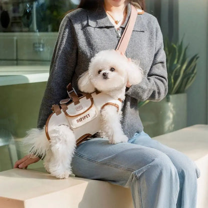 Multifunctional Double Shoulder Dog Carrier Backpack Adjustable Washable Pet Strap Artifact Breathable Dog Outing Bag For Pet