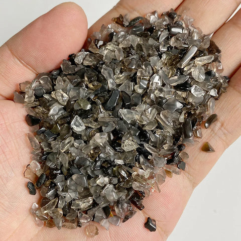Natural Stone Gravel Crystal Chips 3-5mm Irregular Amethysts Quartz Reiki Healing Tumbled Stone for DIY Fish Tank Bonsai Decor