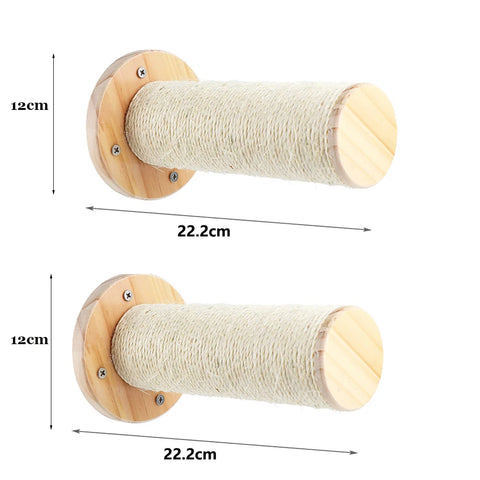 Wall-mounted Cat Hammock Bed Pet Furniture Kitten Wall Shelf Set Cat Perch Wooden Scratching Climbing Post Cat Tree House Toy