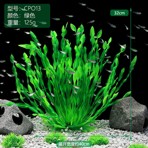 1pc Artificial Underwater Plants Aquarium Fish Tank Seaweed Decoration Green Purple Water Grass Viewing Decorations for Home