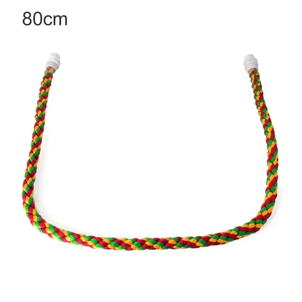 Bird Bite Toy Multi-color Parrot Standing Woven Rope Toy  Bird Chew Toy Bendable Pet Parrot Standing Perches  For Parakeet