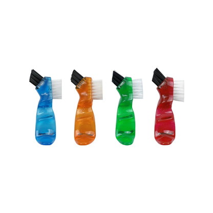 Mini Denture Cleaning Brush Toothbrushes Dual Heads False Teeth Brushes Rubber Handle Multi-Layered Bristles Dentures Toothbrush