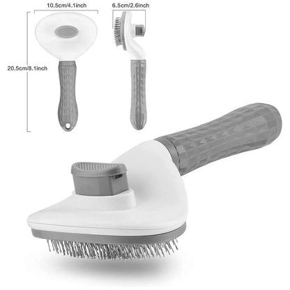 Self Cleaning Slicker Brush for Dogs and Cats Stonego Pet Grooming Tool Removes Undercoat Shedding Mats and Hair
