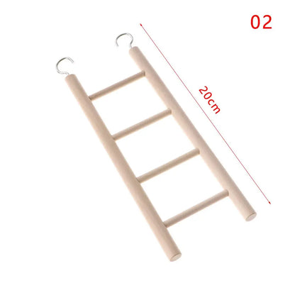 New Wooden Ladder Swing Scratcher Climbing Ladder Hamsters Parrot Toys Pet Supplies