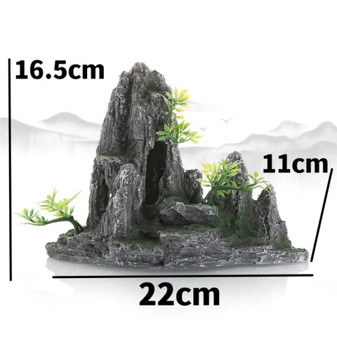 Decorative Rocks Fish Tank Decoration Simulation Rockery Decorative Rocks Landscape for Aquarium Decor Ornaments Resin Rockery