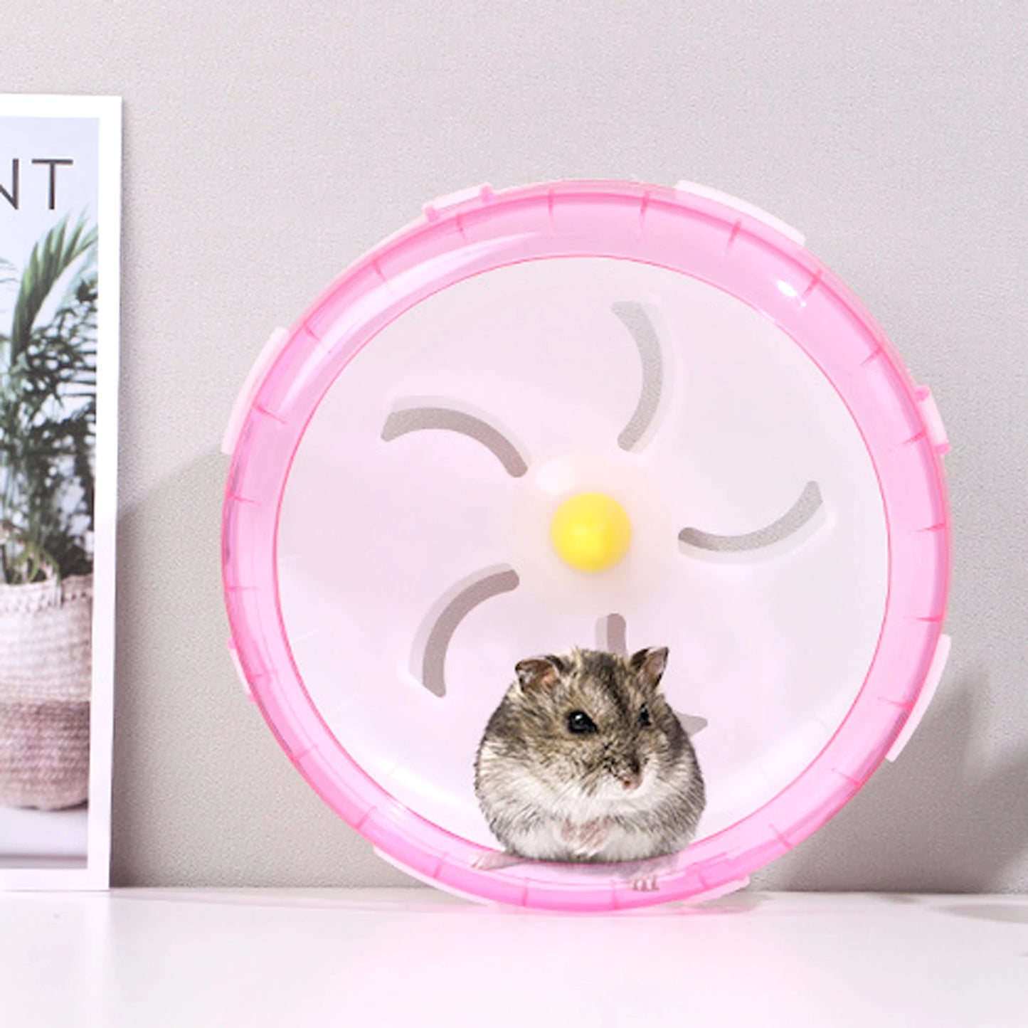 Hamster Running Disc Toy 3-Size Silent Small Pet Rotatory Jogging Wheel Small Pets Sports Wheel Toys Hamster Cage Accessories