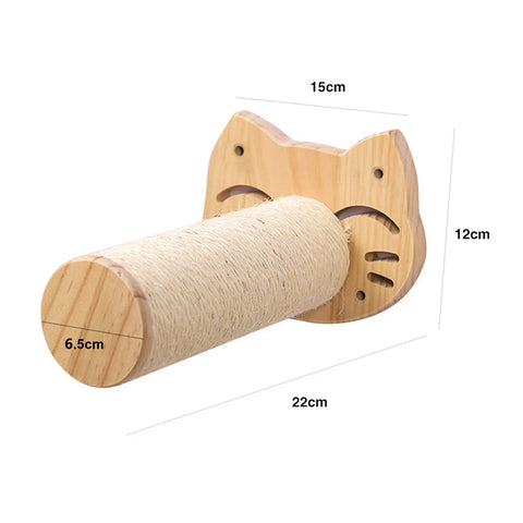 Cat Wall Climbing Shelf Four Step Stairway Scratching Post Bed Hiding House For Indoor Cats Tree Tower Pet Furniture Accessories