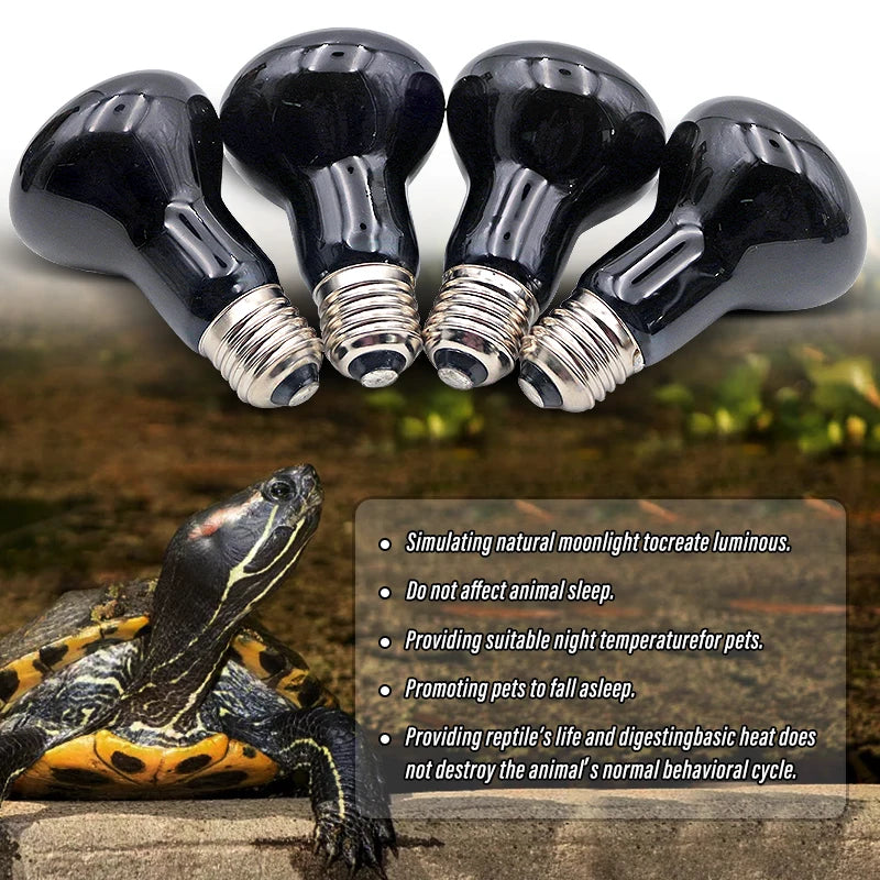 Pet Heating Lamp E27 Night Lamp For Amphibian Snake Lamp Heat Reptile Bulb UV Light 25W 50W 75W 100W AC220-240V