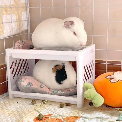 Pet Bunk Bed Easy To Install Hideout Corner For Hedgehog Guinea Pig Hamster-Toy