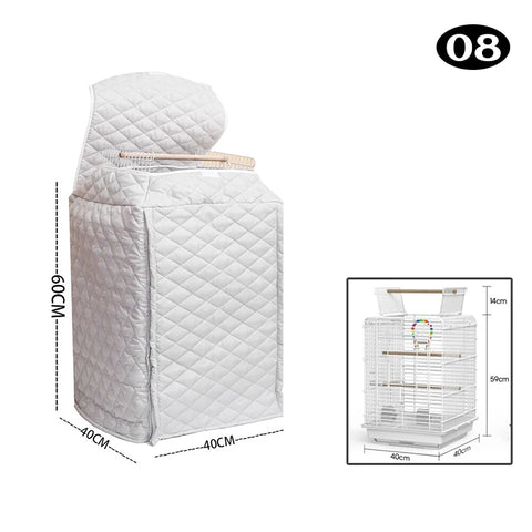 Winter Warm Bird Cage Cover Cotton Quilted Cage Cover Canopy Rain Proof Protective Parrot Cage Accessories
