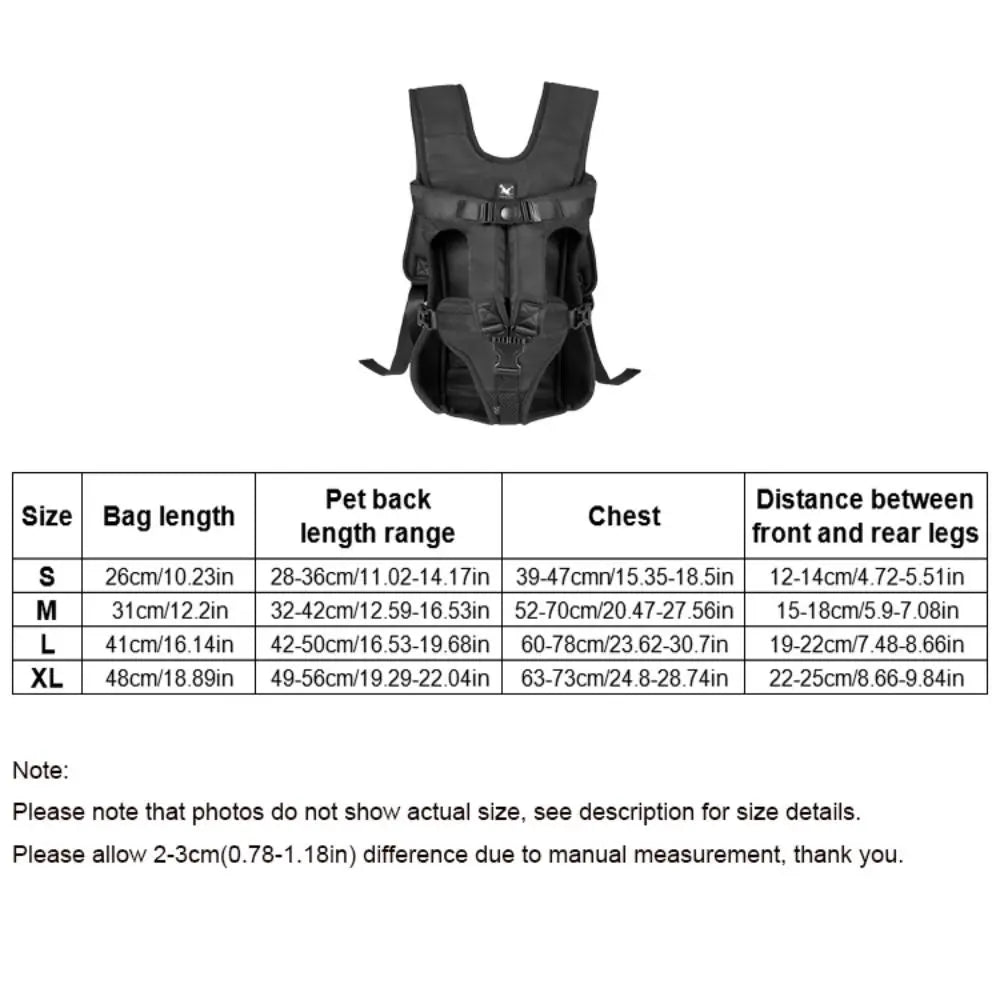 Adjustable Pet Front Backpacks Breathable Hands Free Dog Carrier Backpacks Puppy Carring Bags Oxford Dog Outgoing Bag Outdoor