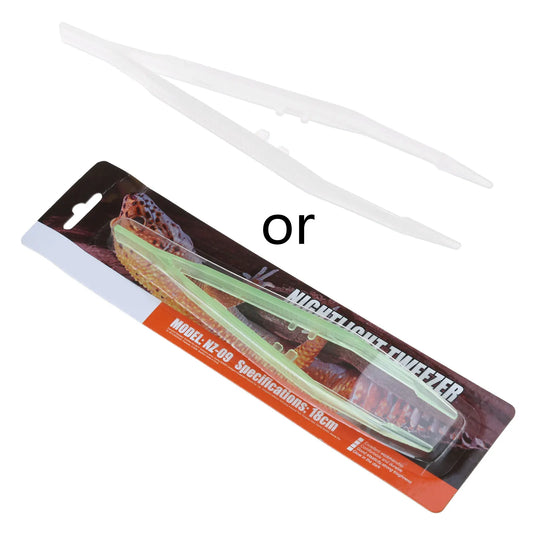 Reptile Tweezers Noctilucence Clip Feeding Tongs Live Food Feeding Clamp Random Color