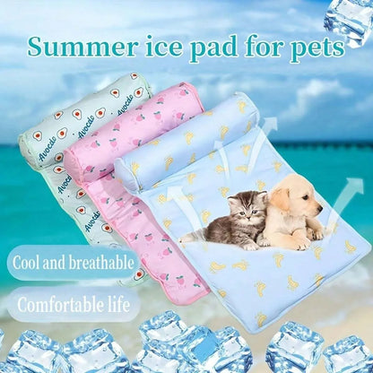 Dog Mat Cooling Summer Pad Mat For Dogs Cat Blanket Sofa Breathable Pet Dog Bed Summer Washable For Small Medium Large Dogs Mat