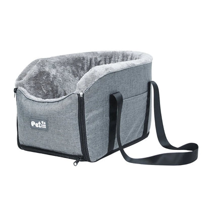 Dog Car Seat Puppy Booster Seat Fits Small Dogs Removable Cushion Safety Hook Installs on Armrest Console Breathable