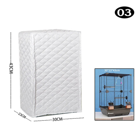 Winter Warm Bird Cage Cover Cotton Quilted Cage Cover Canopy Rain Proof Protective Parrot Cage Accessories