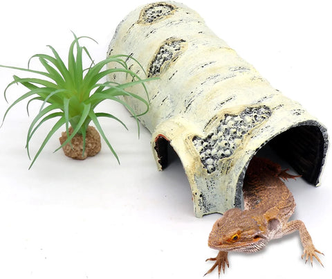 Pets Lizard Turtle Reptile Hide Cave Habitat Shelter Resin Tree Bark Amphibians Landscape Reptiles Box Dodge Hole Decoration