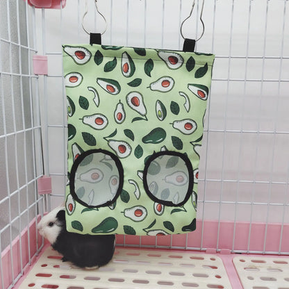 Rabbit Hay Feeder Small Animal Hanging Hay Bag for Bunny Guinea Pigs Chinchilla Feeder Food Dispensers Bag Pet Feeding Bag