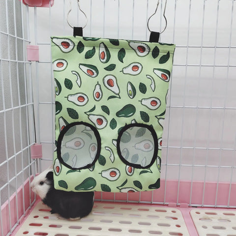 Rabbit Hay Feeder Small Animal Hanging Hay Bag for Bunny Guinea Pigs Chinchilla Feeder Food Dispensers Bag Pet Feeding Bag