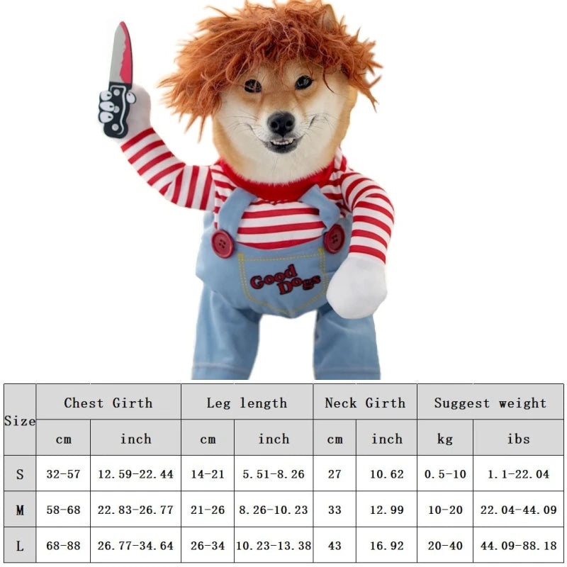 Funny Dog Clothes Pet Cat Costumes Puppy Sweatshirt Stand Up Suit Dog Cosplay Clothes Party Festival Clothing Dog Accessories