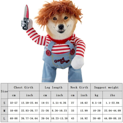 Funny Dog Clothes Pet Cat Costumes Puppy Sweatshirt Stand Up Suit Dog Cosplay Clothes Party Festival Clothing Dog Accessories