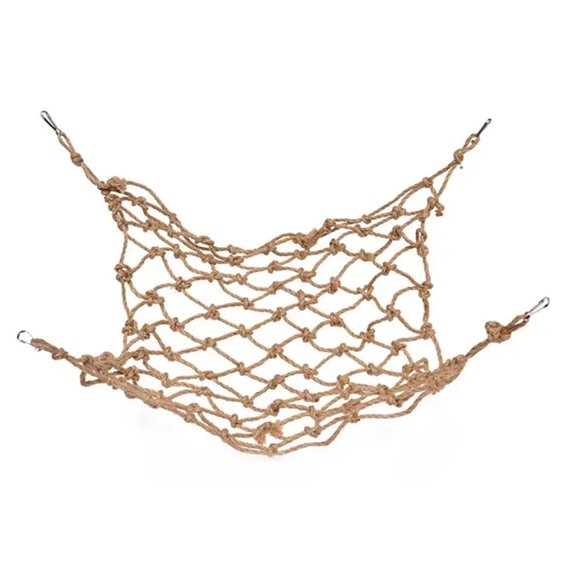 Parrot Hamster rabbit Climbing Net Bird Toy Swing Rope ladder Net Bird Stand Net Hammock With Hook Bird Hanging Climbing Chewing