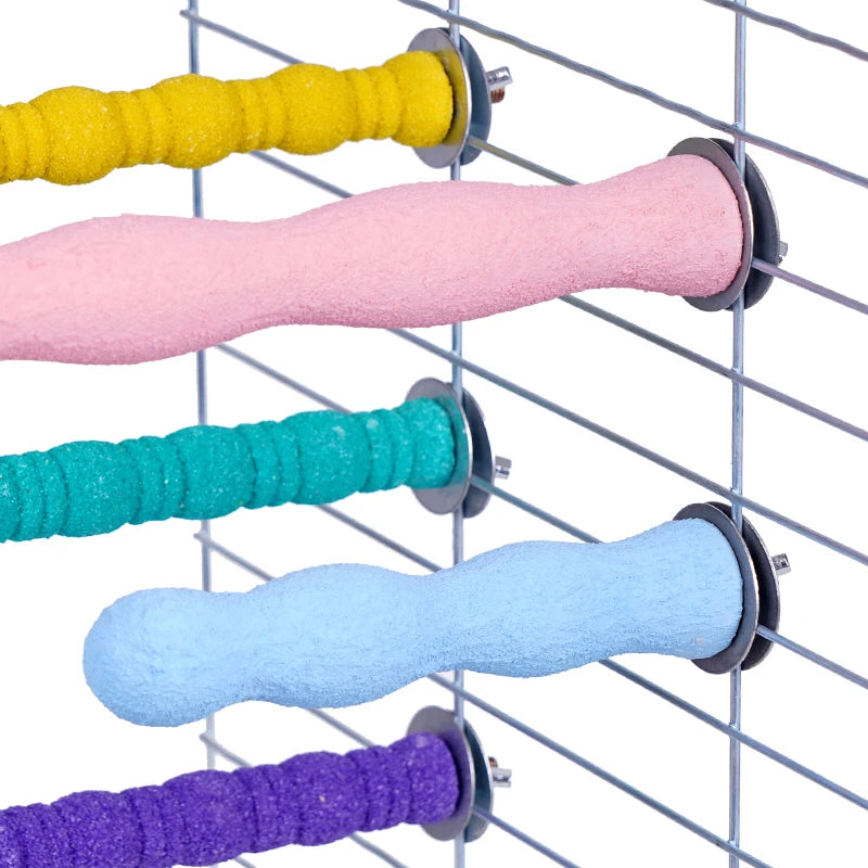 1Pc Parrot Perching Station Platform Pet Bird Molar Stick Grinding Bird Claw Cage Toy Pet Bird Supplies