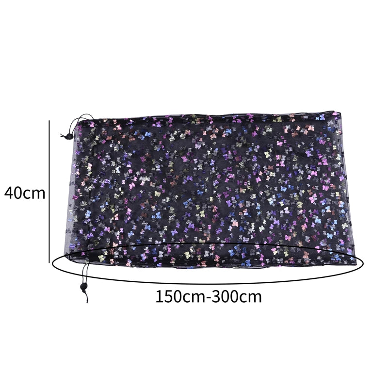 Bird Cage Cover Dustproof Birdseed Net Seed Catcher Nylon Mesh Birdseed Net Guard For Bird Cage Stars /Solid Color