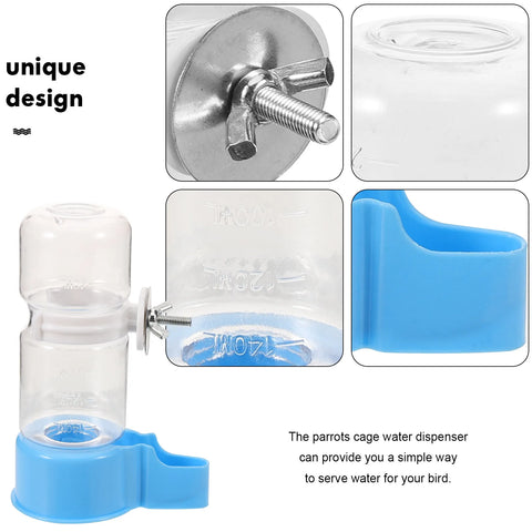 Bird Drinker Drinking Accessory Parrot Water Fountain Automatic Feeder Feeders Plastic Waterer Dispenser Automatic Waterer