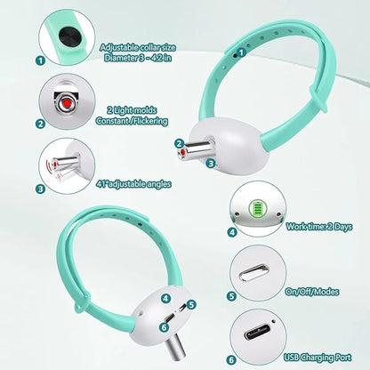Laser Cat Collar Teasing Cat Electric USB Charging Kitten Automatic Cats Toy Smart Laser Teasing Cat Interactive cat Toy