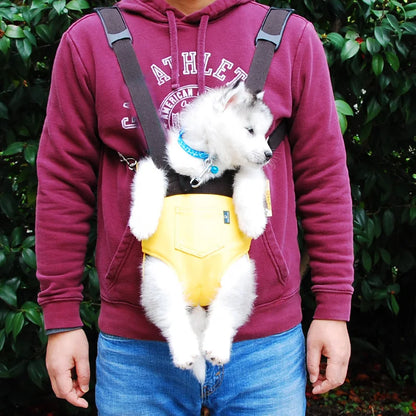 Outdoor Travel Pet Backpack Adjustable with Wide Shoulder Straps Hands-Free Breathable Portable Pet Backpack for Dogs Cats